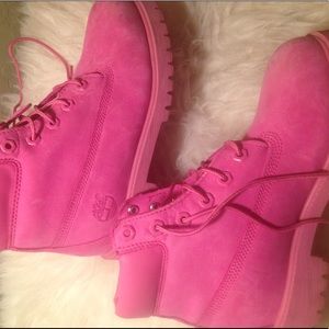 Pink Timberlands